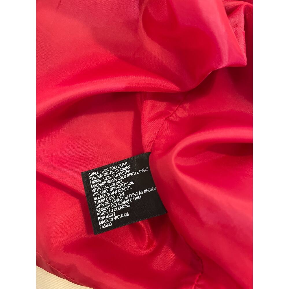 Worthington Peplum Sheath Dress Womens 24W Red Cap Sleeve Retro Revival Chic - Picture 6 of 8